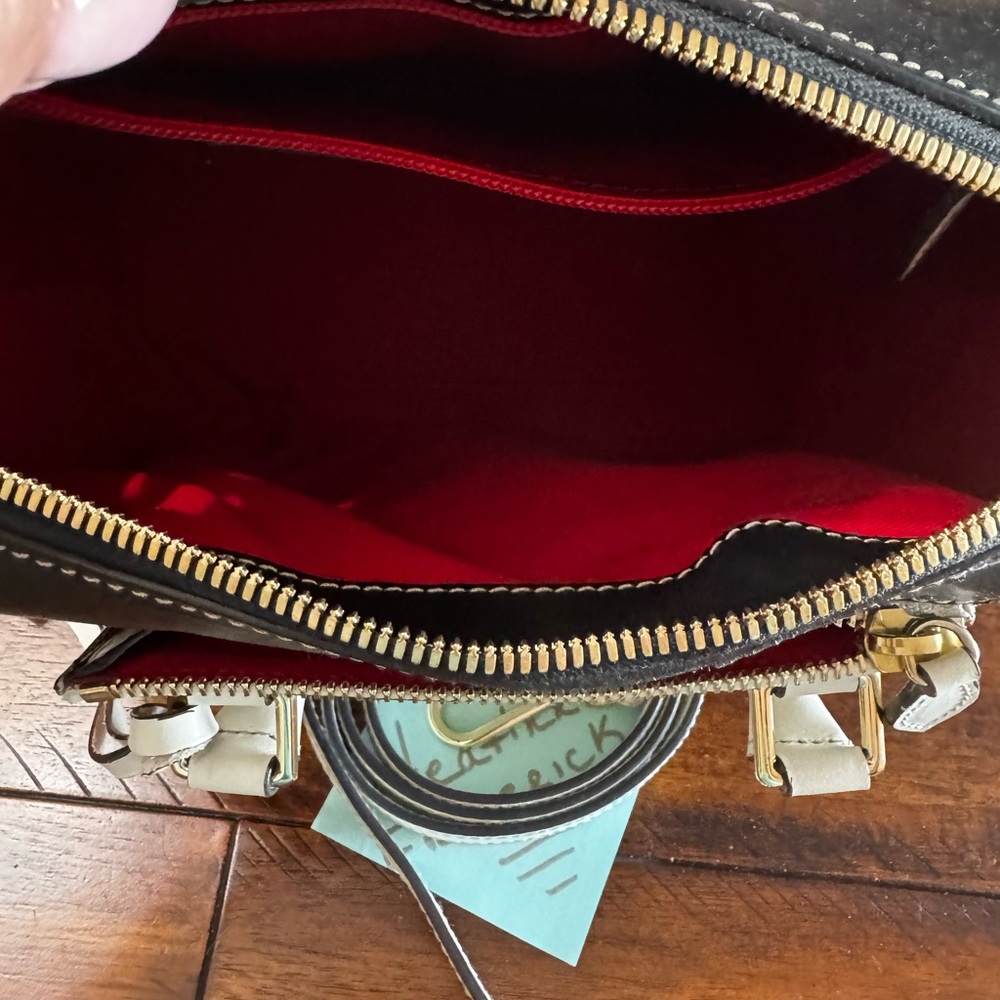 Dooney & Bourke Alto Black and Cream Satchel - Picture 8 of 8